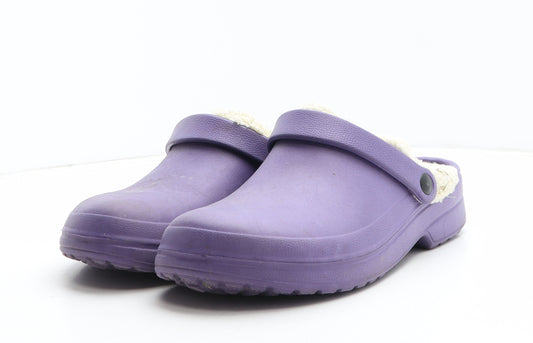 Preworn Womens Purple Synthetic Slip On Sandal UK