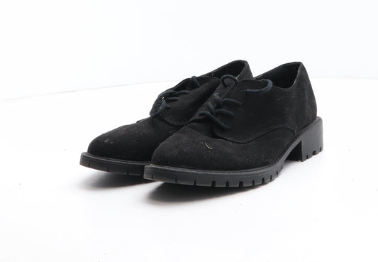 Primark Womens Black Synthetic Oxford Casual UK