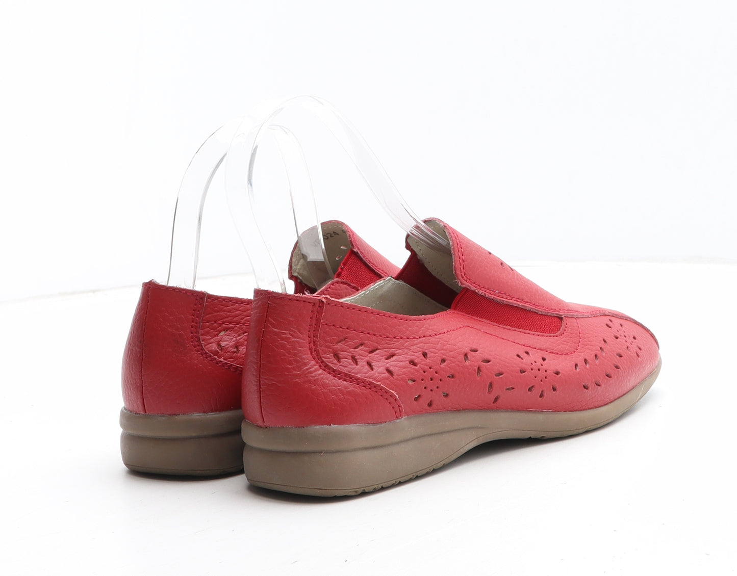 Cushion Walk Womens Red Geometric Polyamide Slip On Flat UK