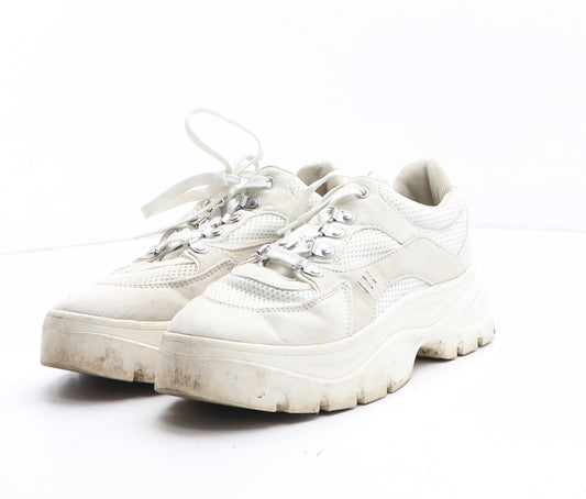 H&M Womens Beige Synthetic Trainer UK