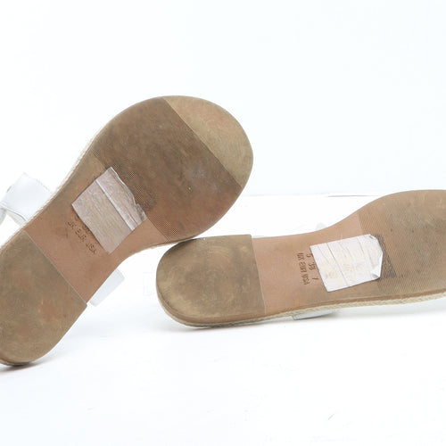 Primark Womens White Synthetic Thong Sandal UK