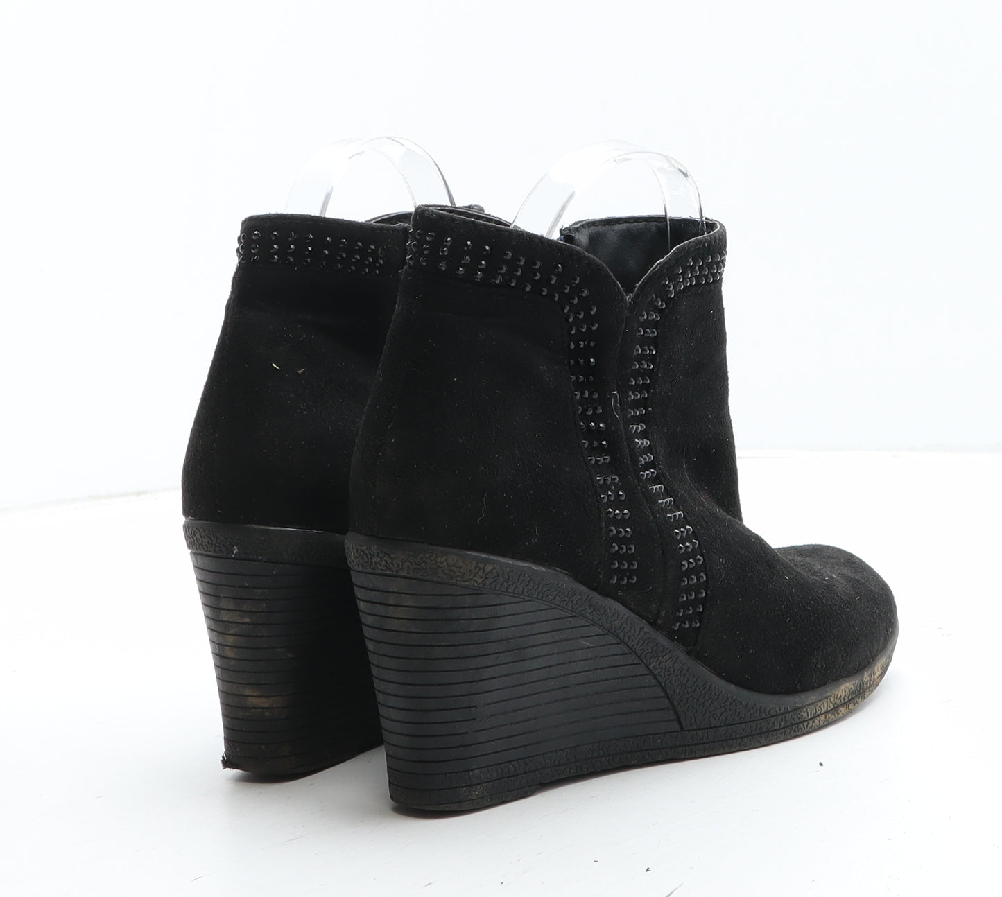 Lilley Womens Black Synthetic Bootie Boot UK
