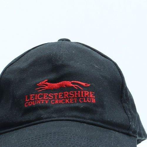 Beechfield Mens Black Polyester Snapback Size Adjustable - Leicestershire Country Cricket club