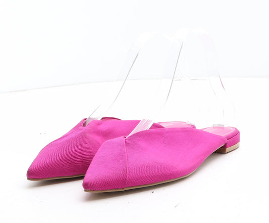 Topshop Womens Purple Synthetic Slip On Flat UK