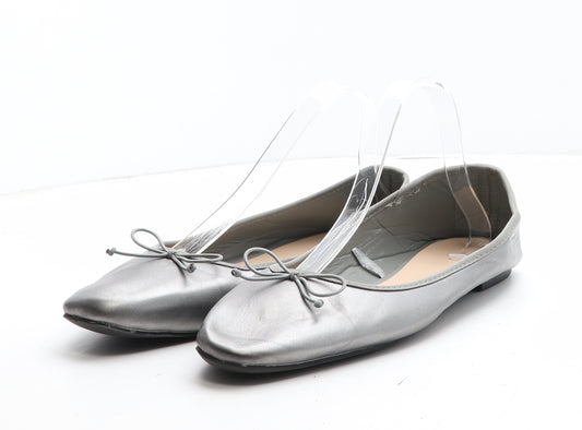 Primark Womens Silver Synthetic Ballet Flat UK