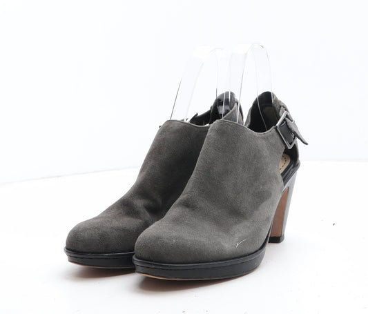 Clarks Womens Grey Synthetic Bootie Boot UK