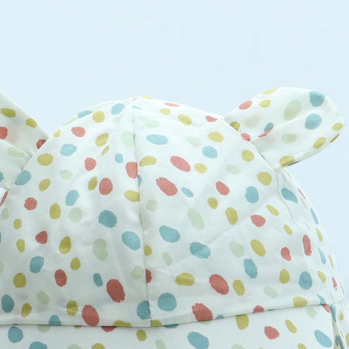 Primark Girls Multicoloured Polka Dot Cotton Sun Hat Size S - Size 6-12 months