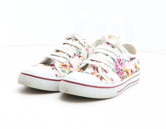 Lilley Womens Multicoloured Floral Fabric Trainer UK
