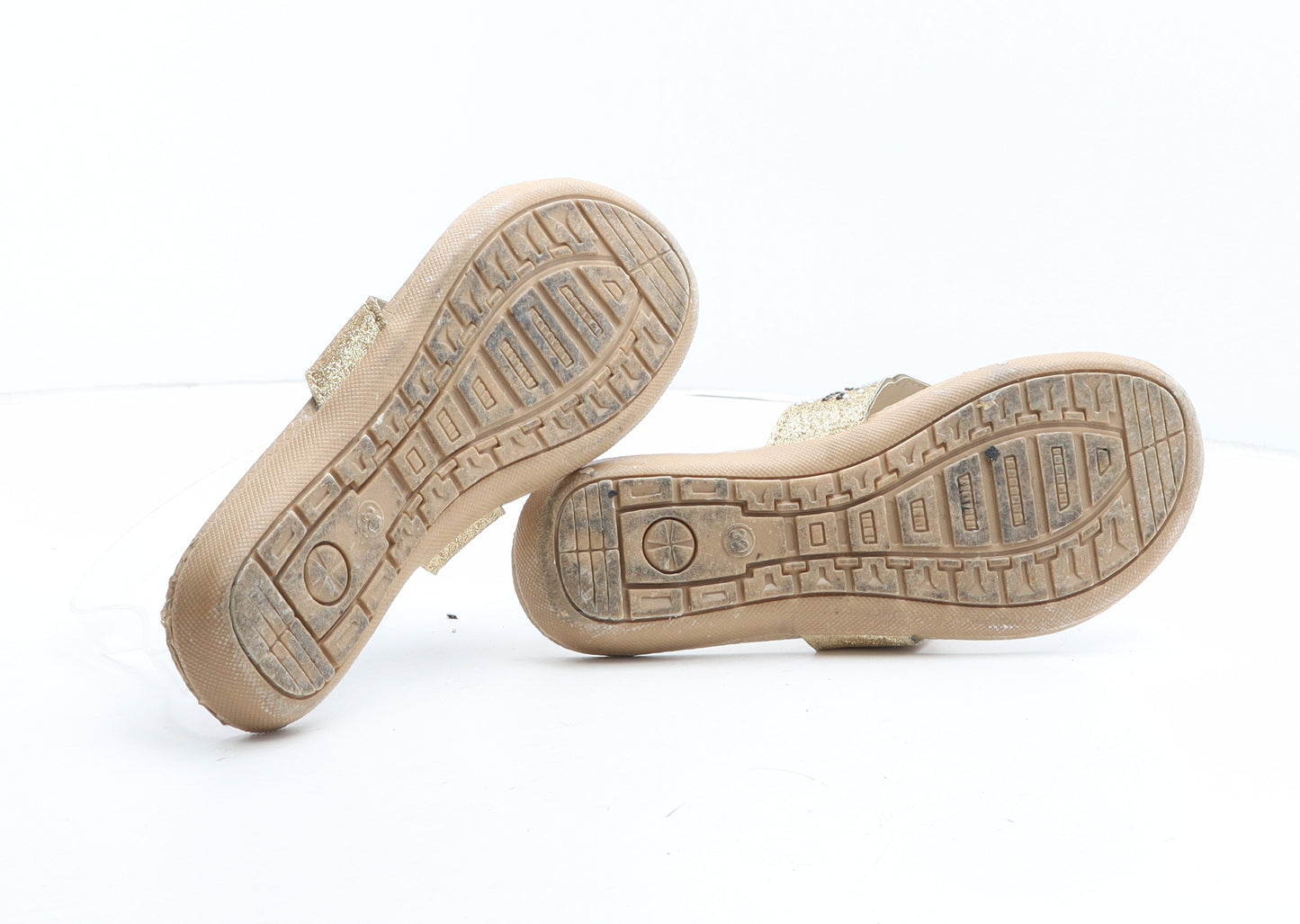 C&H Womens Gold Synthetic Thong Sandal UK - UK Size Estimated 6