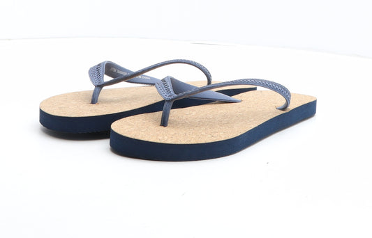 Preworn Mens Blue Synthetic Thong Sandal UK 7 - UK Size 7-8