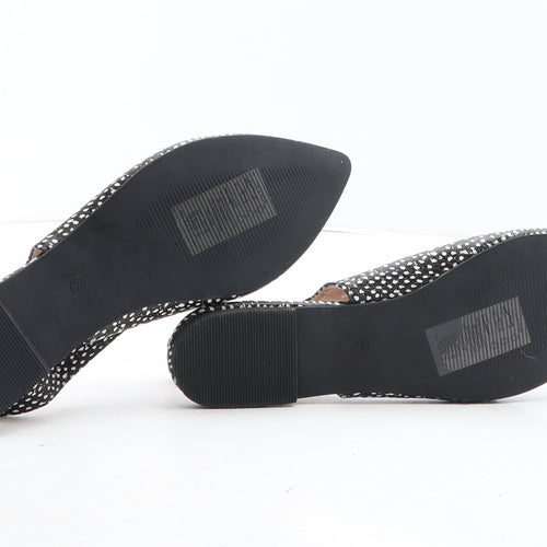 Sole Sensation Womens Black Geometric Synthetic Slingback Sandal UK