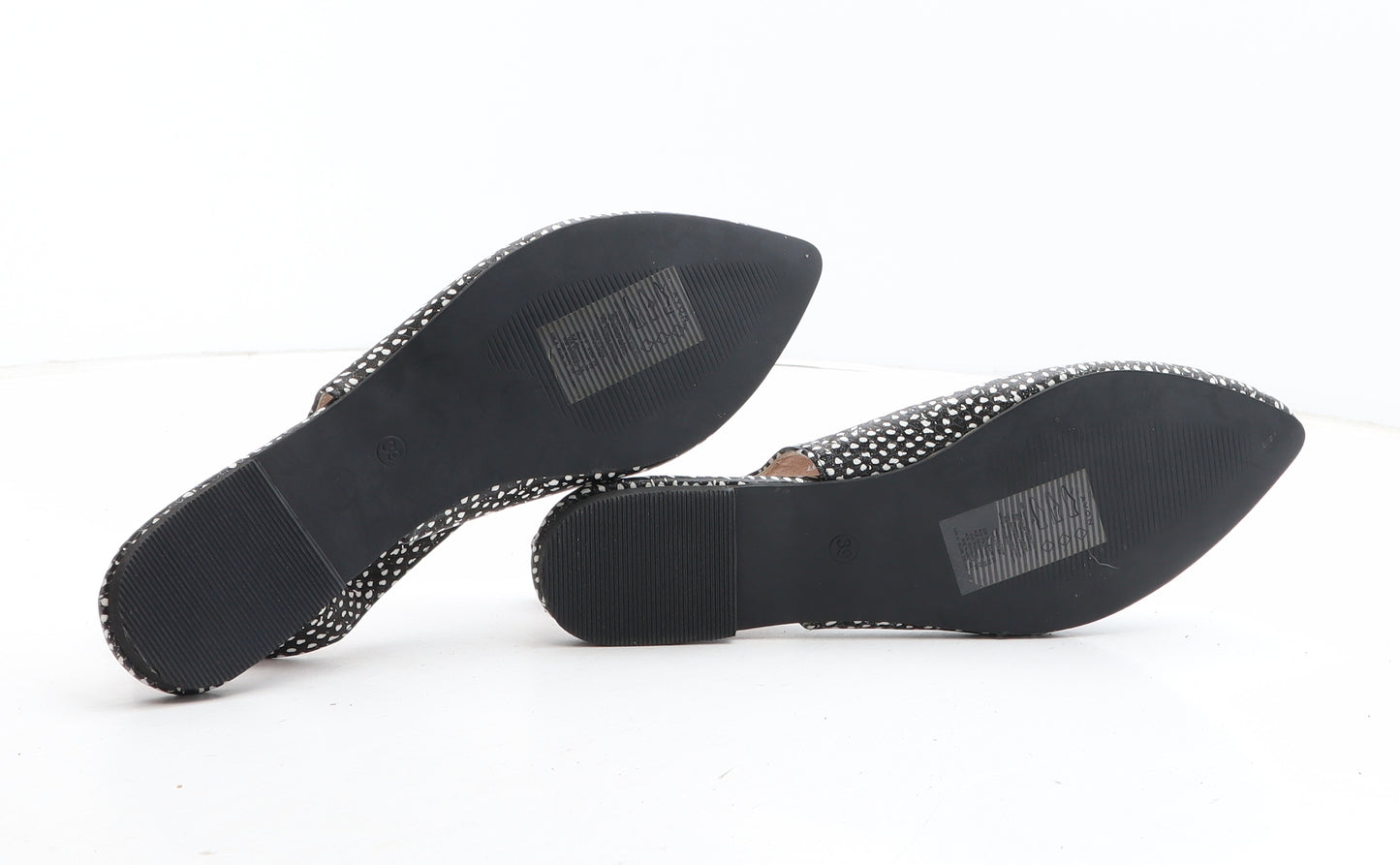 Sole Sensation Womens Black Geometric Synthetic Slingback Sandal UK