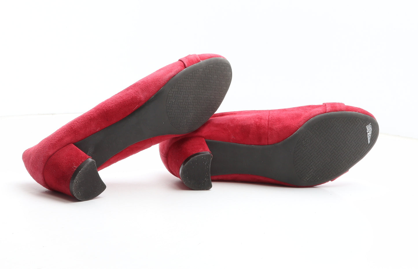 FootGlove Womens Red Leather Court Heel UK