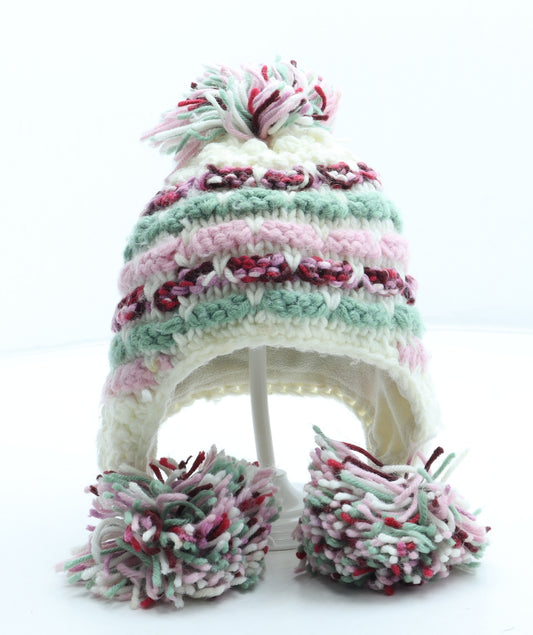 NEXT Girls Multicoloured Acrylic Winter Hat Size S - Size 6-12 months