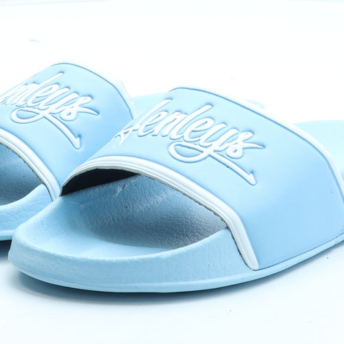 Henleys Womens Blue Rubber Slider Sandal UK