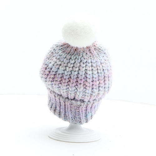 TU Girls Purple Polyester Bobble Hat One Size - Size 1-2 Years
