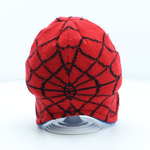 Nutmeg Boys Red Acrylic Winter Hat One Size - Spiderman