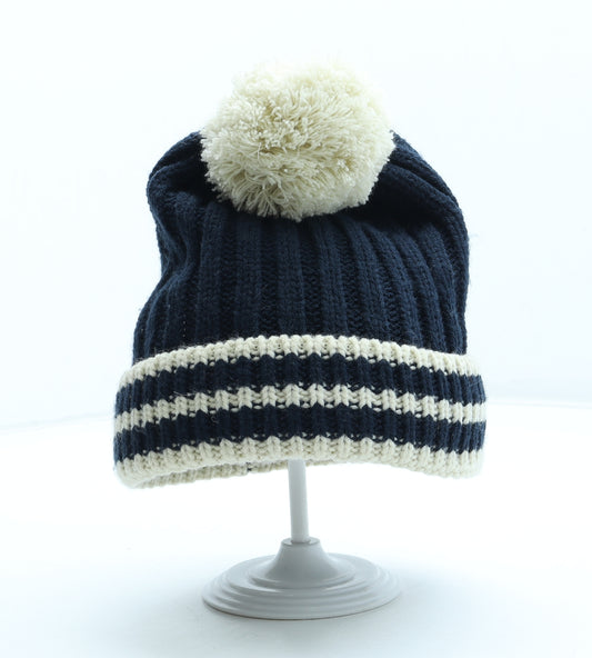 NEXT Mens Blue Acrylic Winter Hat One Size