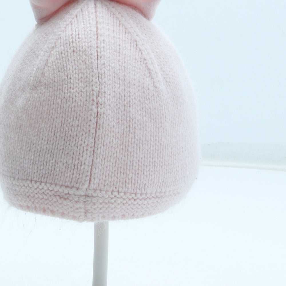 NEXT Girls Pink Acrylic Beanie Size S - Size 0-3 Months