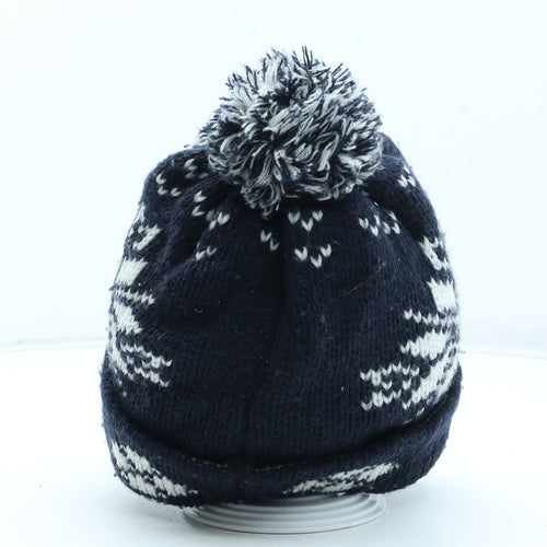 Penfield Mens Blue Fair Isle Acrylic Winter Hat One Size
