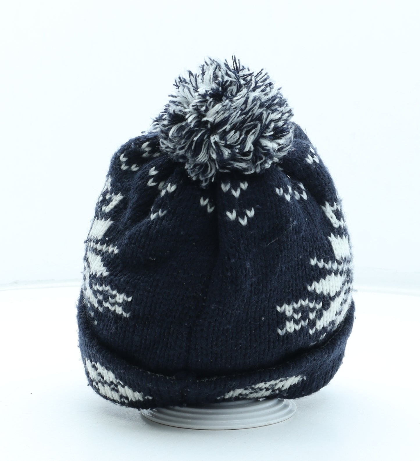 Penfield Mens Blue Fair Isle Acrylic Winter Hat One Size