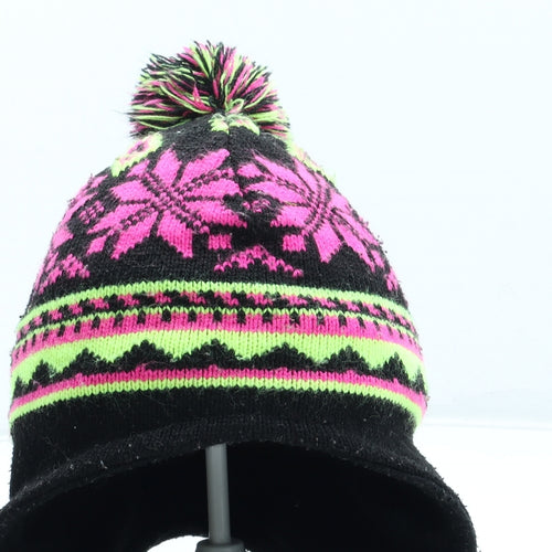 Preworn Girls Multicoloured Fair Isle Acrylic Winter Hat One Size