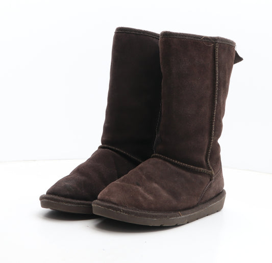 TU Womens Brown Synthetic Shearling Style Boot UK