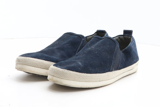 Marks and Spencer Mens Blue Suede Slip On Casual UK 8