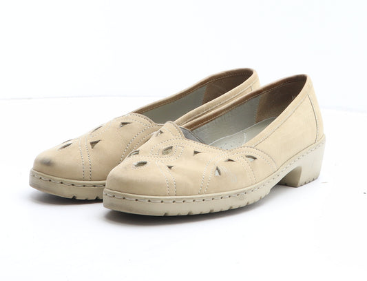Hush Puppies Womens Beige Synthetic Slip On Casual UK