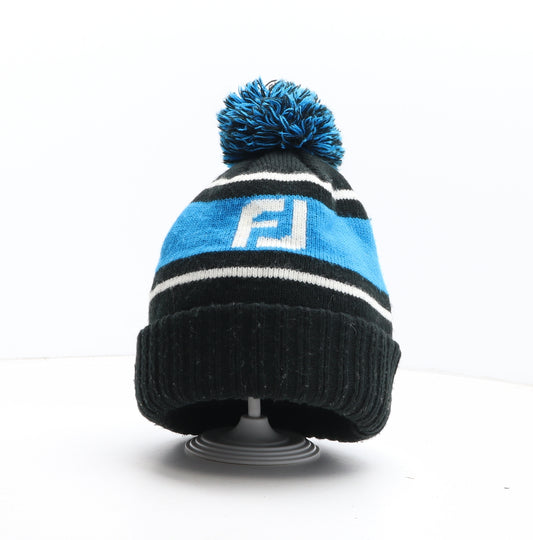 FootJoy Mens Blue Acrylic Winter Hat One Size