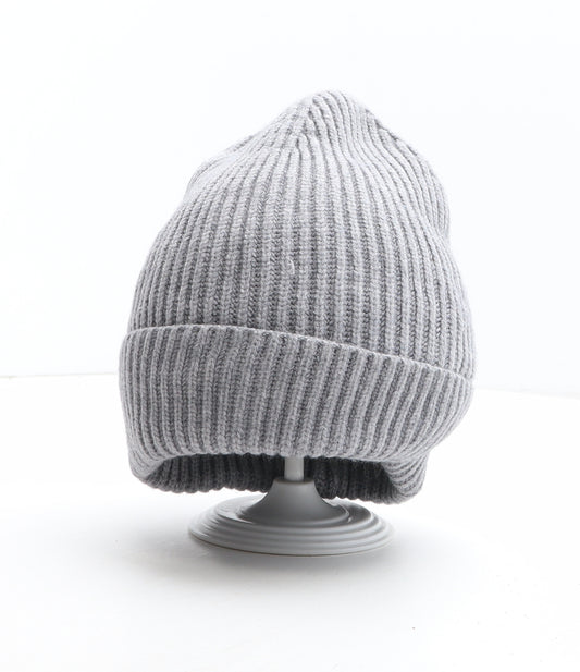 New Look Womens Grey Viscose Beanie One Size