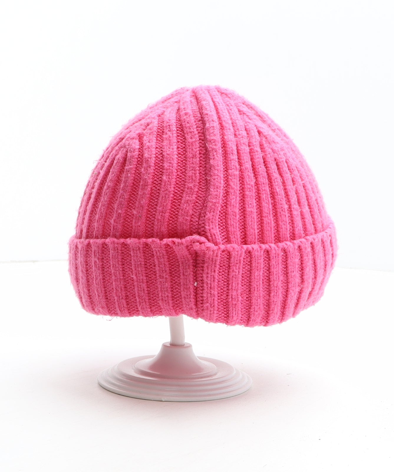 Marks and Spencer Girls Pink Viscose Beanie One Size - UK Size 18-36 Years