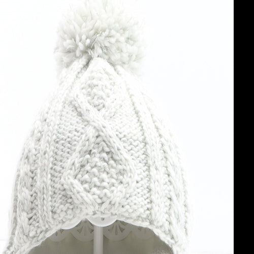 H&M Girls Grey Acrylic Winter Hat One Size - UK Size 4-8 Years