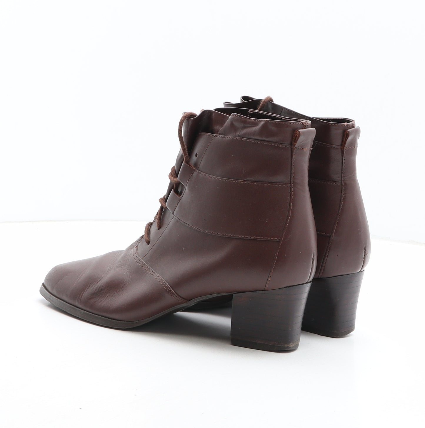 Yanini Womens Brown Leather Bootie Boot UK