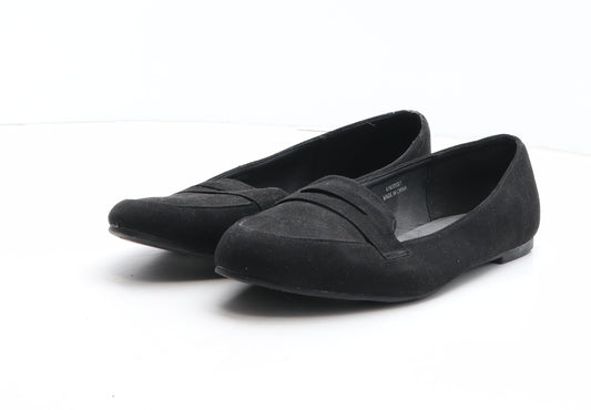 New Look Womens Black Synthetic Loafer Flat UK