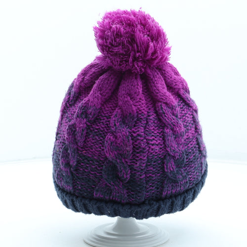 Mountain Warehouse Womens Purple Acrylic Bobble Hat One Size