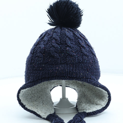 Mothercare Boys Blue Acrylic Winter Hat Size S - Size 3-6 Years