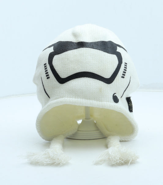 George Boys White Acrylic Winter Hat Size S - Star Wars Stormtrooper Size 8-12 years
