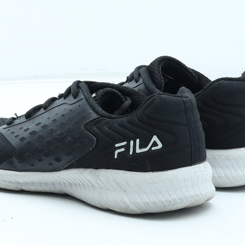 FILA Womens Black Patent Leather Trainer UK