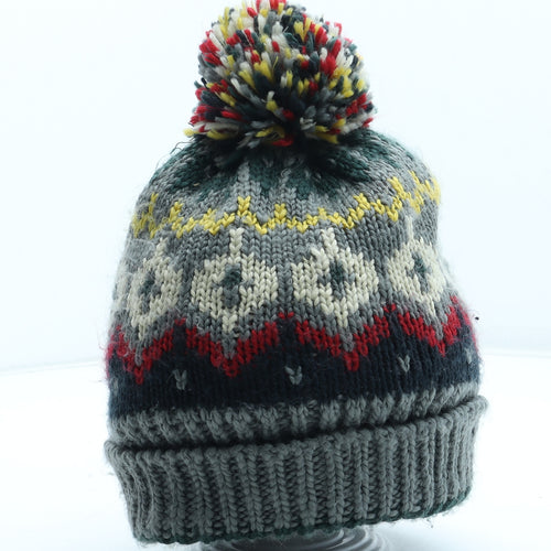 NEXT Mens Multicoloured Fair Isle Acrylic Winter Hat One Size