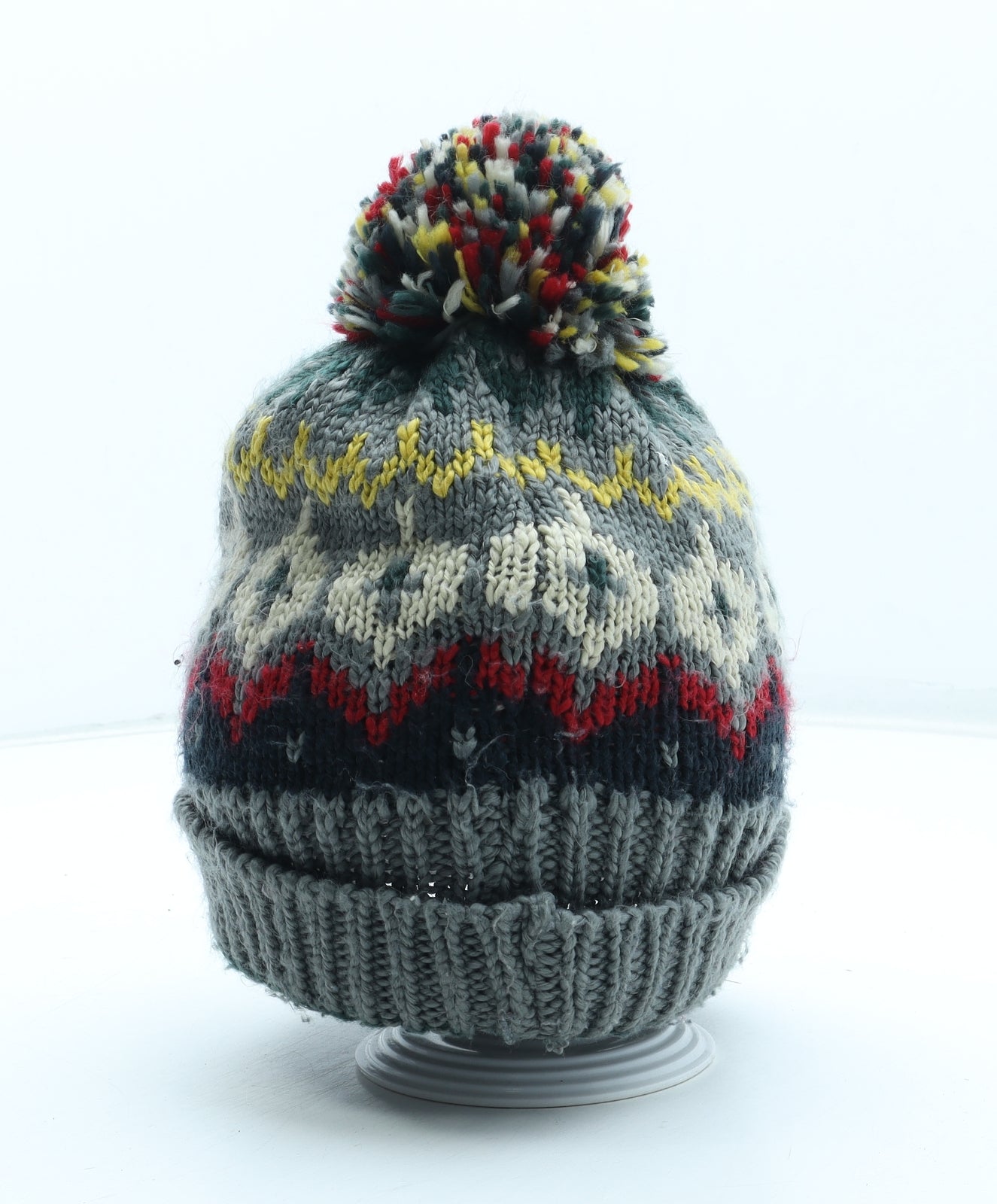 NEXT Mens Multicoloured Fair Isle Acrylic Winter Hat One Size