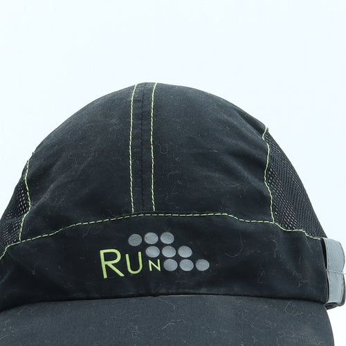 Run Mens Black Polyester Snapback Size Adjustable - Light up Running Hat