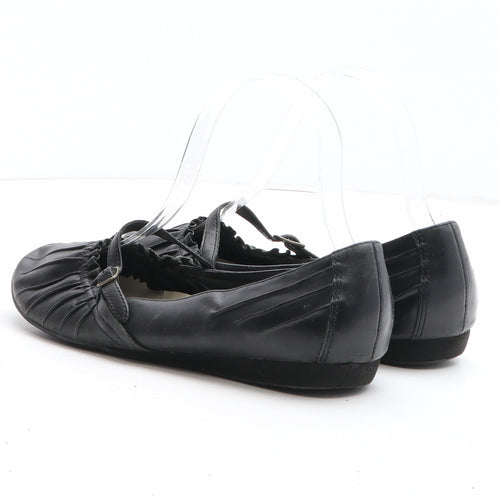 South Womens Black Synthetic Flat UK