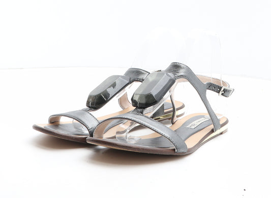 Tosca Blu Womens Silver Synthetic Slip On Sandal UK