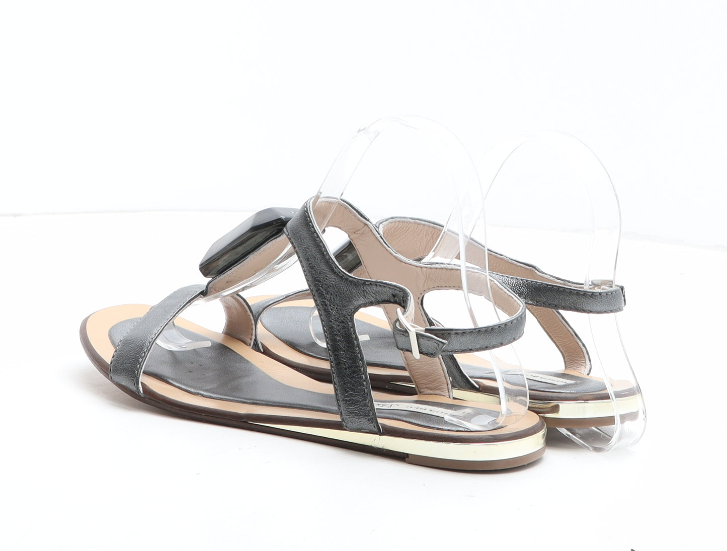 Tosca Blu Womens Silver Synthetic Slip On Sandal UK