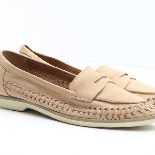 Marks and Spencer Womens Brown Leather Slip On Casual UK