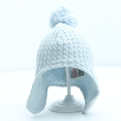 Mothercare Boys Blue Acrylic Winter Hat Size S - Size 3-6 months