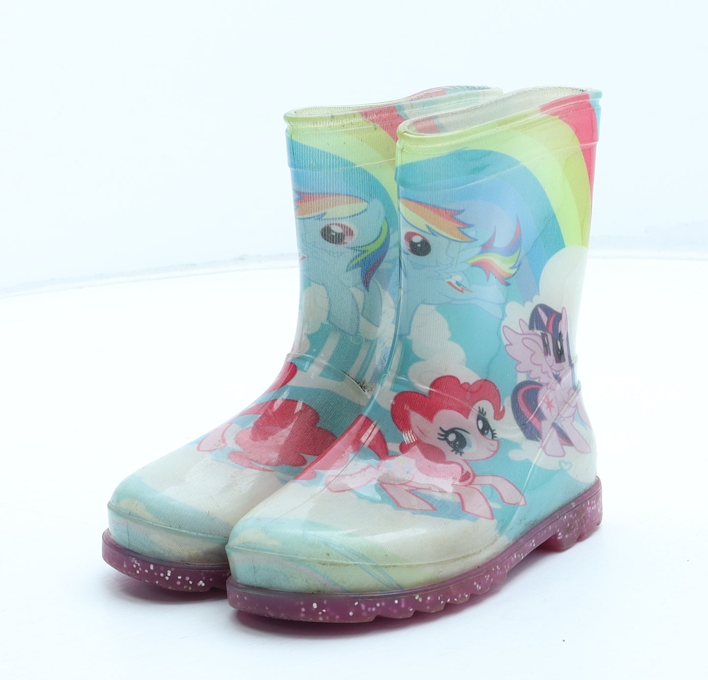 My Little Pony Girls Multicoloured Geometric Rubber Wellies Boot UK 6