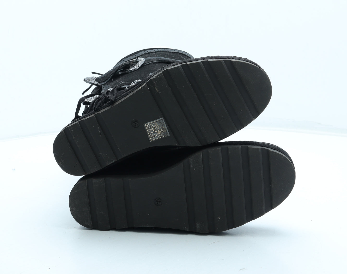 Mulanka Womens Black Leather Bootie Boot UK