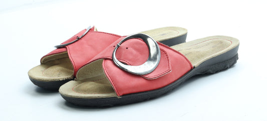 Rohde Womens Pink Leather Slip On Sandal UK